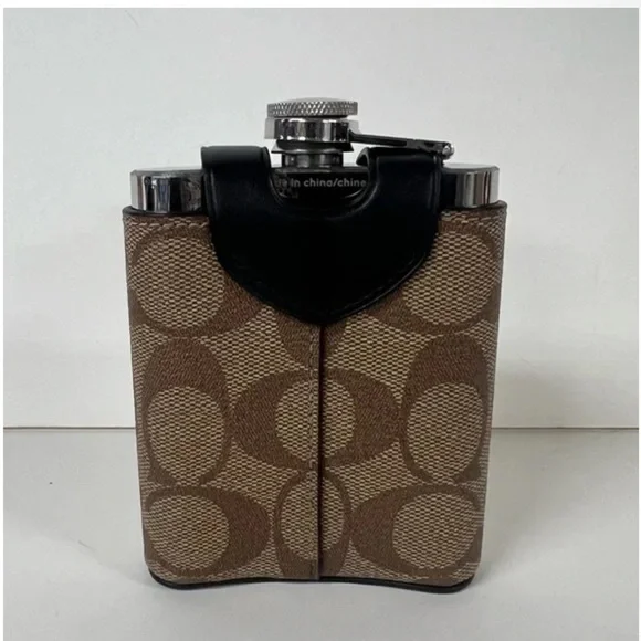 Coach Brown Monogram Flask Holder